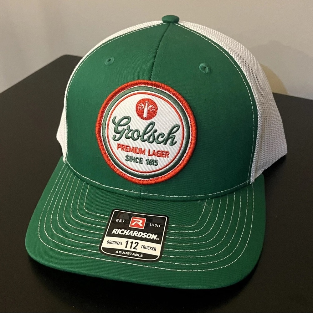 Grolsch Premium Lager Dutch Beer Richardson 112 Snapback Trucker Hat